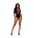 LEG AVENUE BODY TANGA RACERBACK TALLA UNICA NEGRO