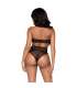 LEG AVENUE SET DOS PIEZAS TOP CORTO CUELLO HALTER Y TANGA TALLA UNICA