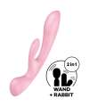 SATISFYER TRIPLE OH VIBRADOR HiBRIDO ROJO