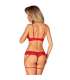 OBSESSIVE INGRIDIA SET DOS PIEZAS CROTCHLESS ROJO XS S