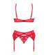 OBSESSIVE INGRIDIA SET DOS PIEZAS CROTCHLESS ROJO XS S