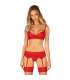 OBSESSIVE INGRIDIA SET TRES PIEZAS ROJO XS S