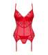 OBSESSIVE INGRIDIA CORSET TANGA ROJO XS S