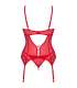 OBSESSIVE INGRIDIA CORSET TANGA ROJO XS S