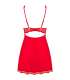 OBSESSIVE BABYDOLL Y TANGA LUVAE ROJO S M