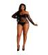 MOONLIGHT MODELO 9 BODY MANGA LARGA NEGRO BRILLANTE TALLA UNICA PLUS SIZE