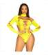 LEG AVENUE BODY SIN COSTRURAS CON TANGA AMARILLO