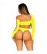 LEG AVENUE BODY SIN COSTRURAS CON TANGA AMARILLO