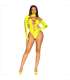 LEG AVENUE BODY SIN COSTRURAS CON TANGA AMARILLO