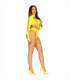 LEG AVENUE BODY SIN COSTRURAS CON TANGA AMARILLO