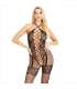 LEG AVENUE BODYSTOCKING CUELLO HALTER RED CORAZONES NEGRO