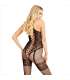 LEG AVENUE BODYSTOCKING CUELLO HALTER RED CORAZONES NEGRO