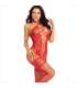 LEG AVENUE BODYSTOCKING CUELLO HALTER RED CORAZONES ROJO