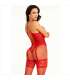 LEG AVENUE BODYSTOCKING CUELLO HALTER RED CORAZONES ROJO