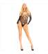 LEG AVENUE BODY CROTCHLESS CON BRILLO NEGRO