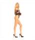 LEG AVENUE BODY CROTCHLESS CON BRILLO NEGRO