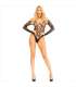 LEG AVENUE BODY CROTCHLESS CON BRILLO NEGRO