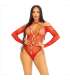 LEG AVENUE BODY CROTCHLESS CON BRILLO ROJO