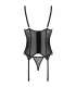 PASSION MARINA CORSET TANGA NEGRO S M