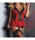 LIVCO CORSETTI FASHION RED ROSE LC 90130 CORSET PANTY ROJO S M