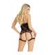 LEG AVENUE SET BODY CON LIGUERO TANGA NEGRO