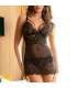 SUBBLIME BABYDOLL CON TIRANTES AJUSTABLES DE ENCAJE NEGRO S M