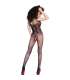 CHILIROSE CR 4233 BODYSTOCKING CROTCHLESS NEGRO S M