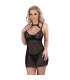 LIVCO CORSETTI FASHION BINELLA SET BABYDOLL TANGA NEGRO