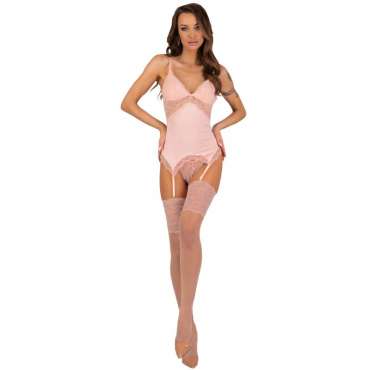 LIVCO CORSETTI FASHION PERSINNE PEACH SET CORSET PANTY MEDIAS