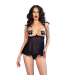 CHILIROSE CR 4715 SET BABYDOLL CUATRO PIEZAS NEGRO S