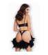 CHILIROSE CR 4687 SET DOS PIEZAS CROTCHLESS NEGRO S