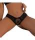 SUBBLIME PANTY ENCAJE FLORAL DETALLE TIRAS NEGRO S M