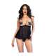 CHILIROSE CR 4715 SET BABYDOLL CUATRO PIEZAS NEGRO S