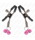 KINK PINZAS PARA PEZONES CON DOBLE CAMPANILLA ROSA 6 CM