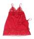 SUBBLIME BABYDOLL SATINADO CON ENCAJE ROJO S M