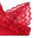 SUBBLIME BABYDOLL SATINADO CON ENCAJE ROJO S M