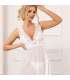 SUBBLIME BABYDOLL ESCOTE EN V DE ENCAJE BLANCO S M