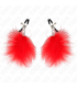 KINK PINZAS PARA PEZONES CON PLUMA ROJO 7 CM