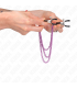 KINK PINZAS PARA PEZONES CON TRIPLE CADENA VIOLETA 20 23 28 CM