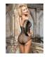 SUBBLIME 952297 BODYSTOCKING DE REJILLA BRILLANTE CON HOMBROS DESCUBIERTOS MANGA LARGA NEGRO TALLA aNICA