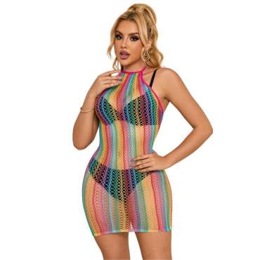 SUBBLIME 952341 BODYSTOCKING DE REJILLA ARCOIRIS TALLA aNICA